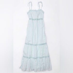 AE Tie Strap Tiered Midi Dress